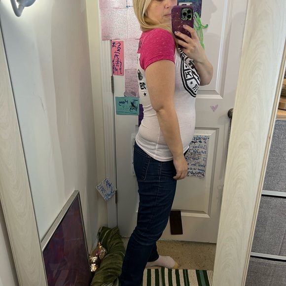 COPY - AMERICAN FIGHTER M MEDIUM T SHIRT BLACK WHITE HOT PINK 781 - Picture 15 of 15